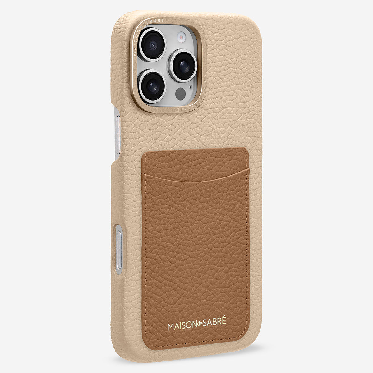 The Card Phone Case iPhone 16 Pro - Sandstone Nude