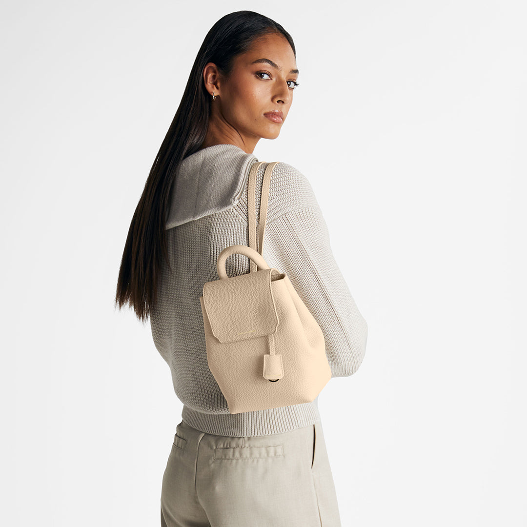 The Mini Soft Backpack - Saharan Nude