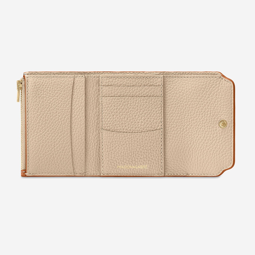 The Trifold Wallet - Pecan Nude