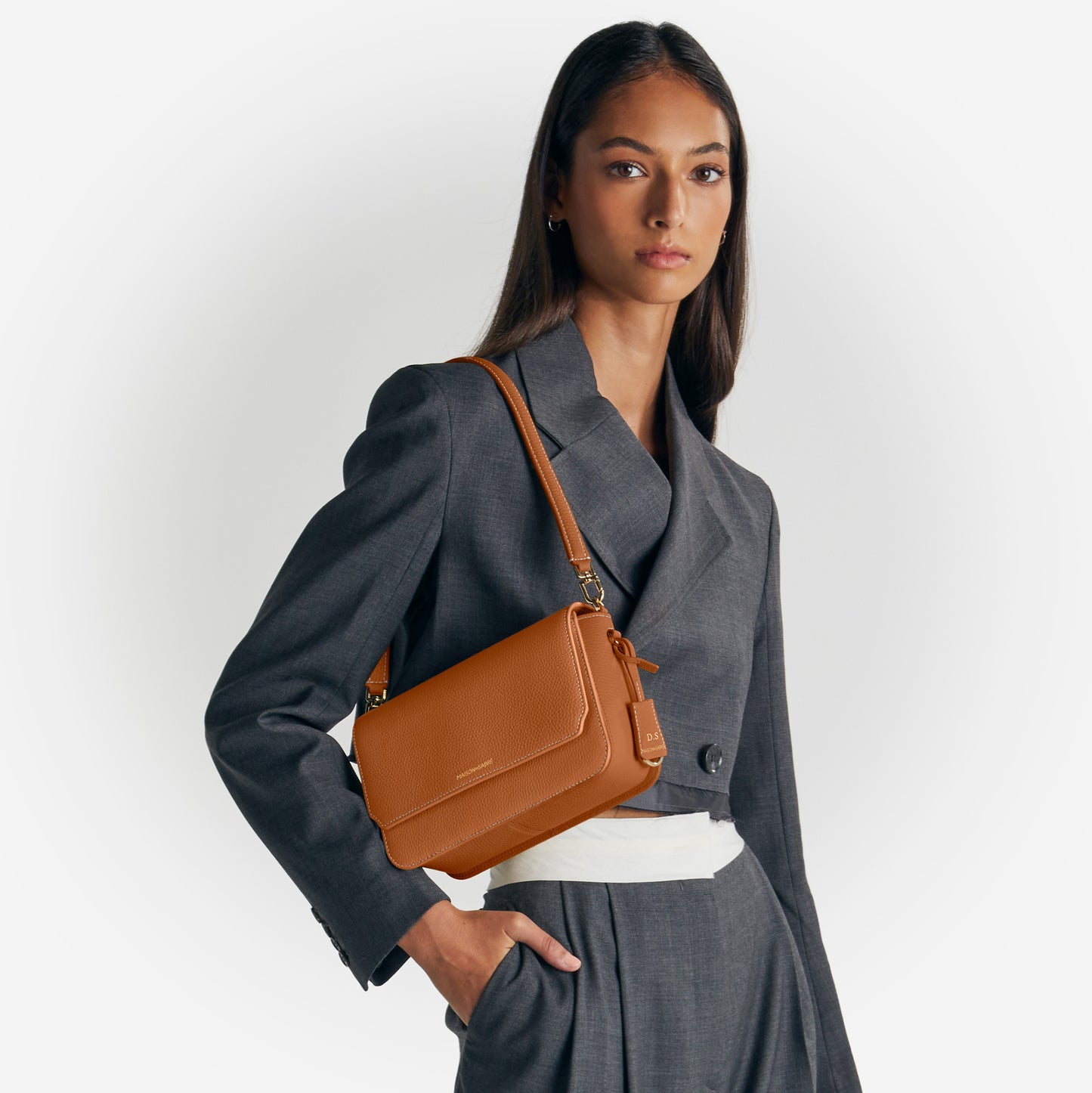 The Medium Flap Bag - Pecan Brown