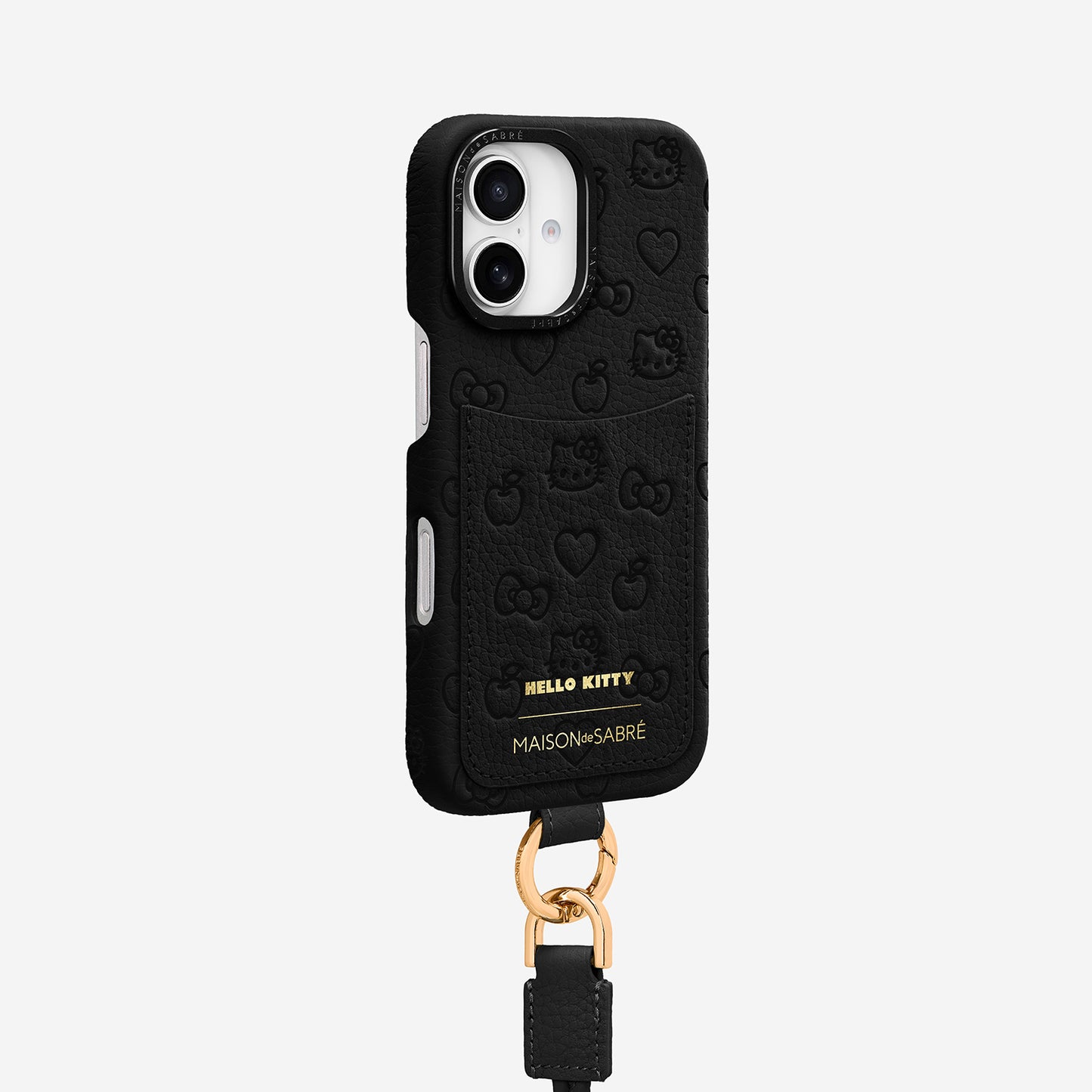 The Sling Phone Case iPhone 16 - Black Caviar (Hello Kitty)