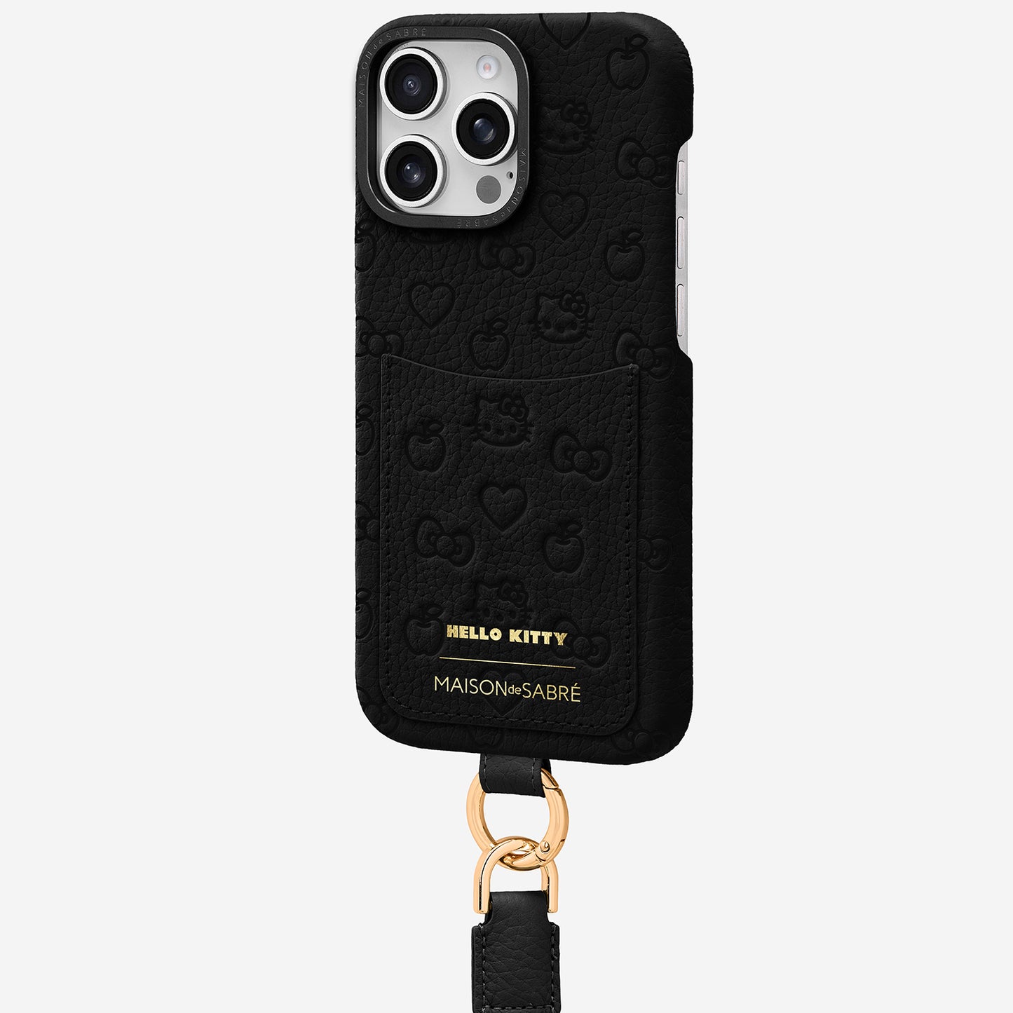 The Sling Phone Case iPhone 16 Pro Max - Black Caviar (Hello Kitty)