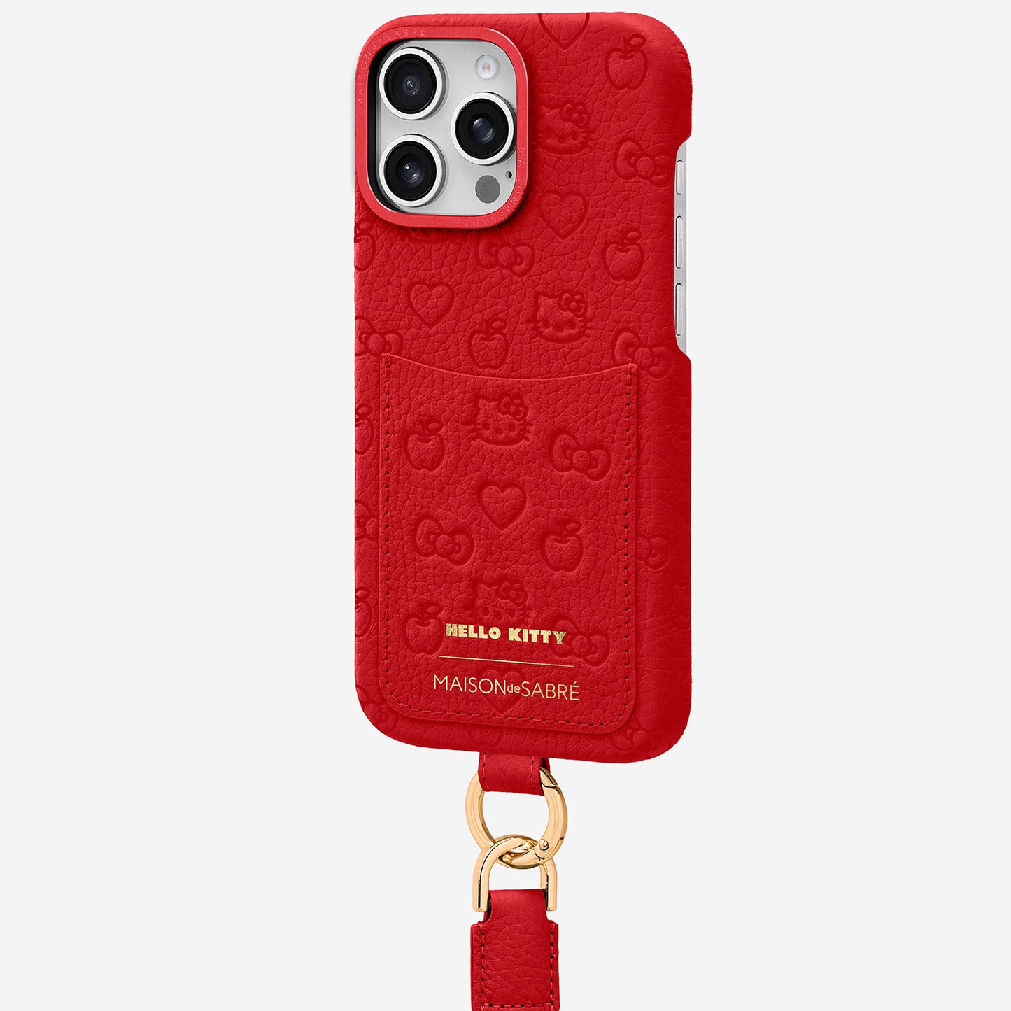 The Sling Phone Case iPhone 16 Pro Max - Pomegranate Red (Hello Kitty)