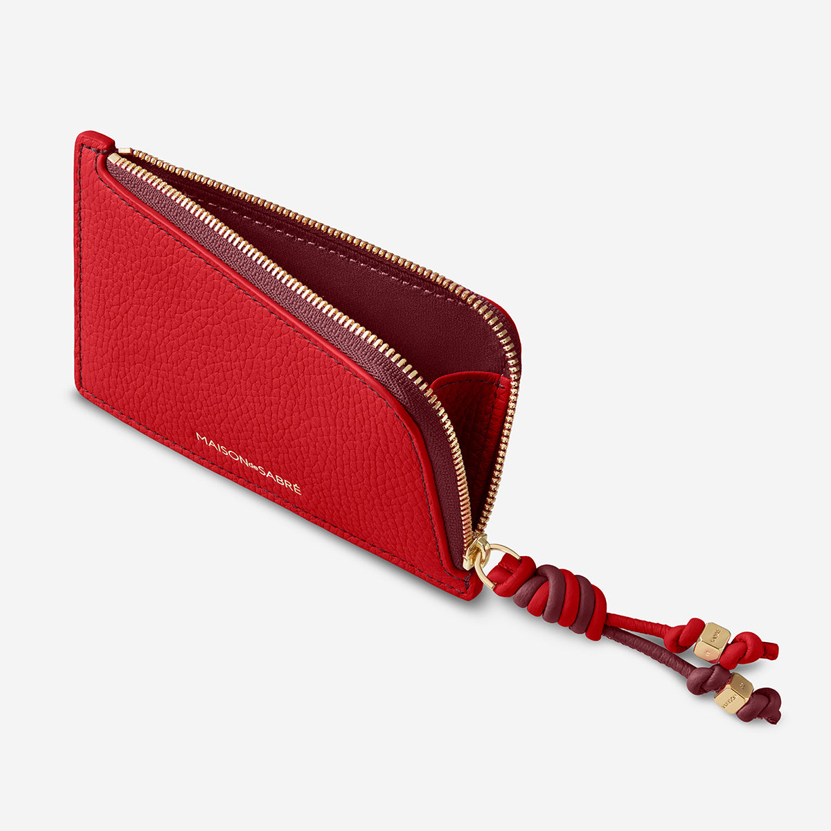 The Zip Card Holder - Pomegranate Plum