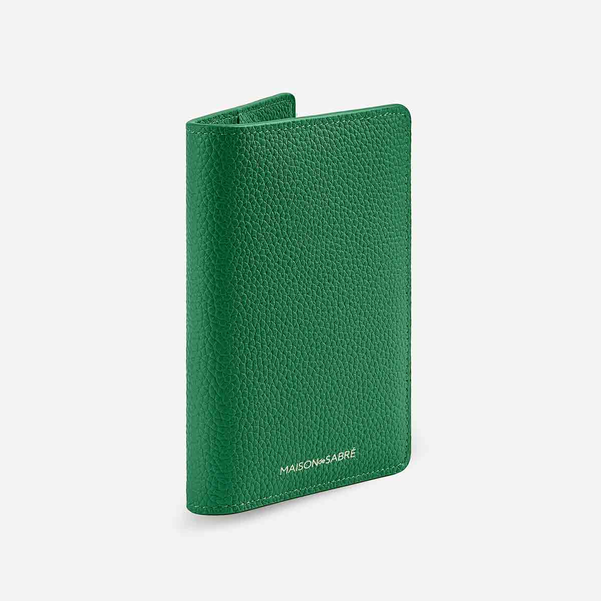Passport Holder in Emerald Green | MAISON de SABRÉ