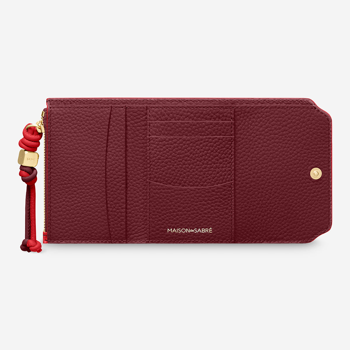 The Trifold Wallet - Pomegranate Plum