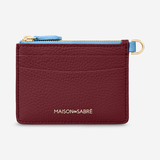 The Zipped Card Pouch - Plum Sky
