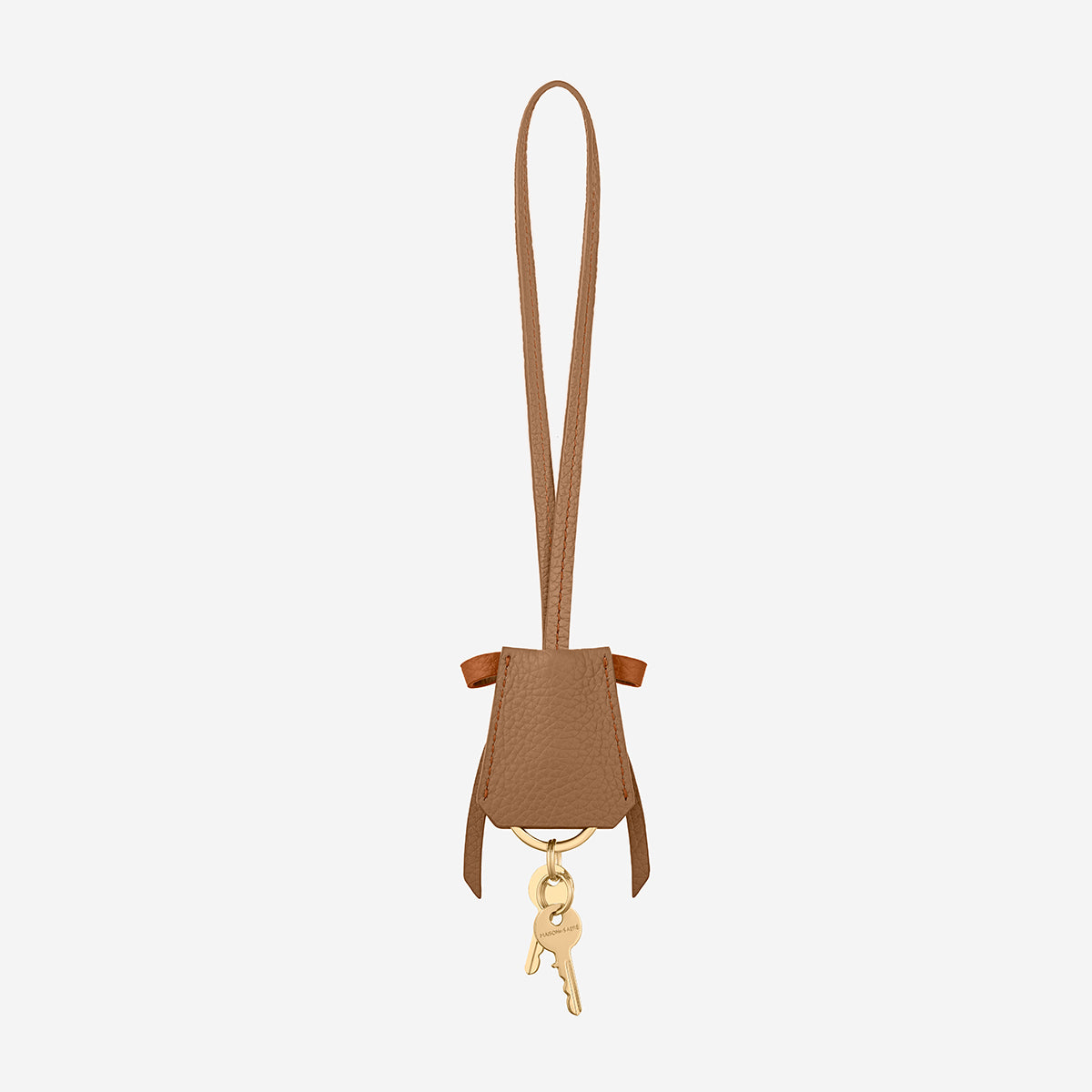 The Bow Padlock Charm - Sandstone Pecan
