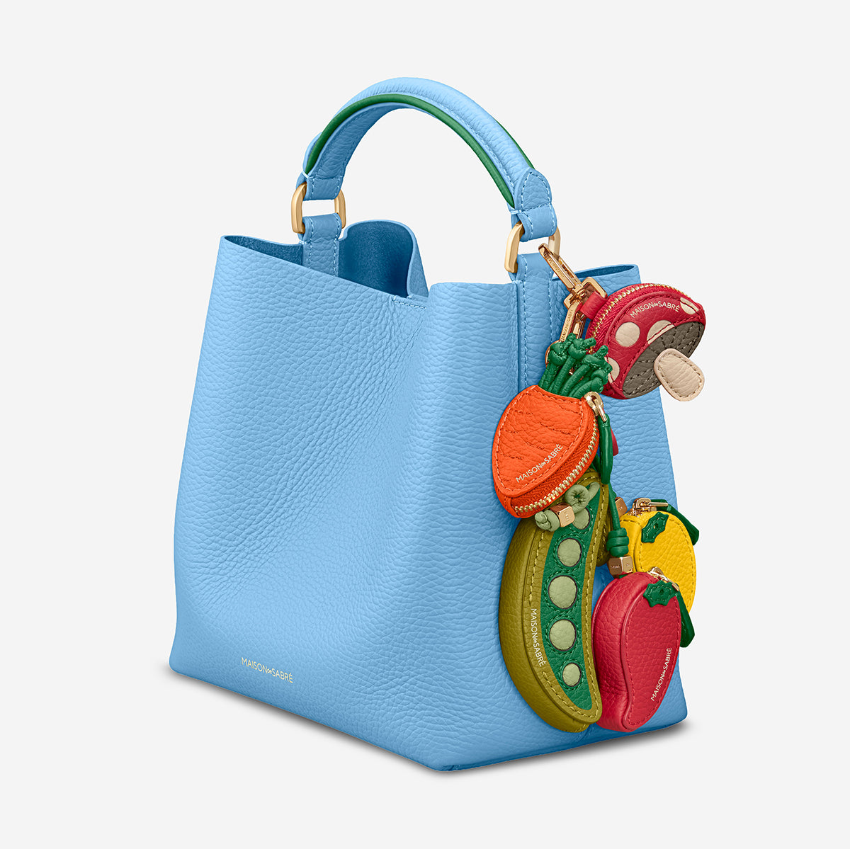 Mini Bucket Bag in Sky Emerald | MAISON de SABRÉ