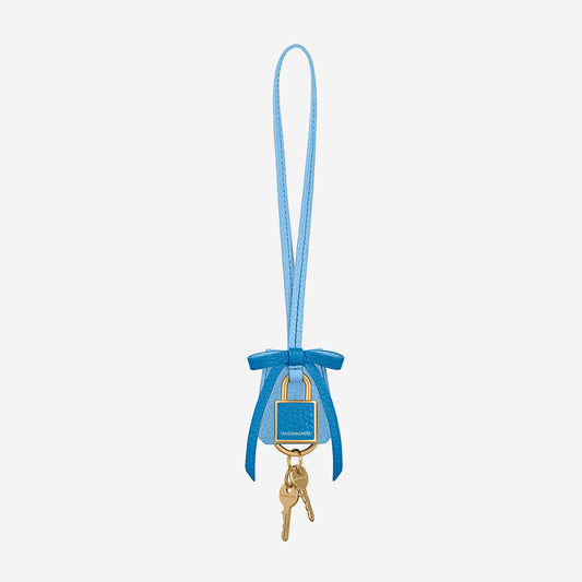 The Bow Padlock Charm - Sky Lapis