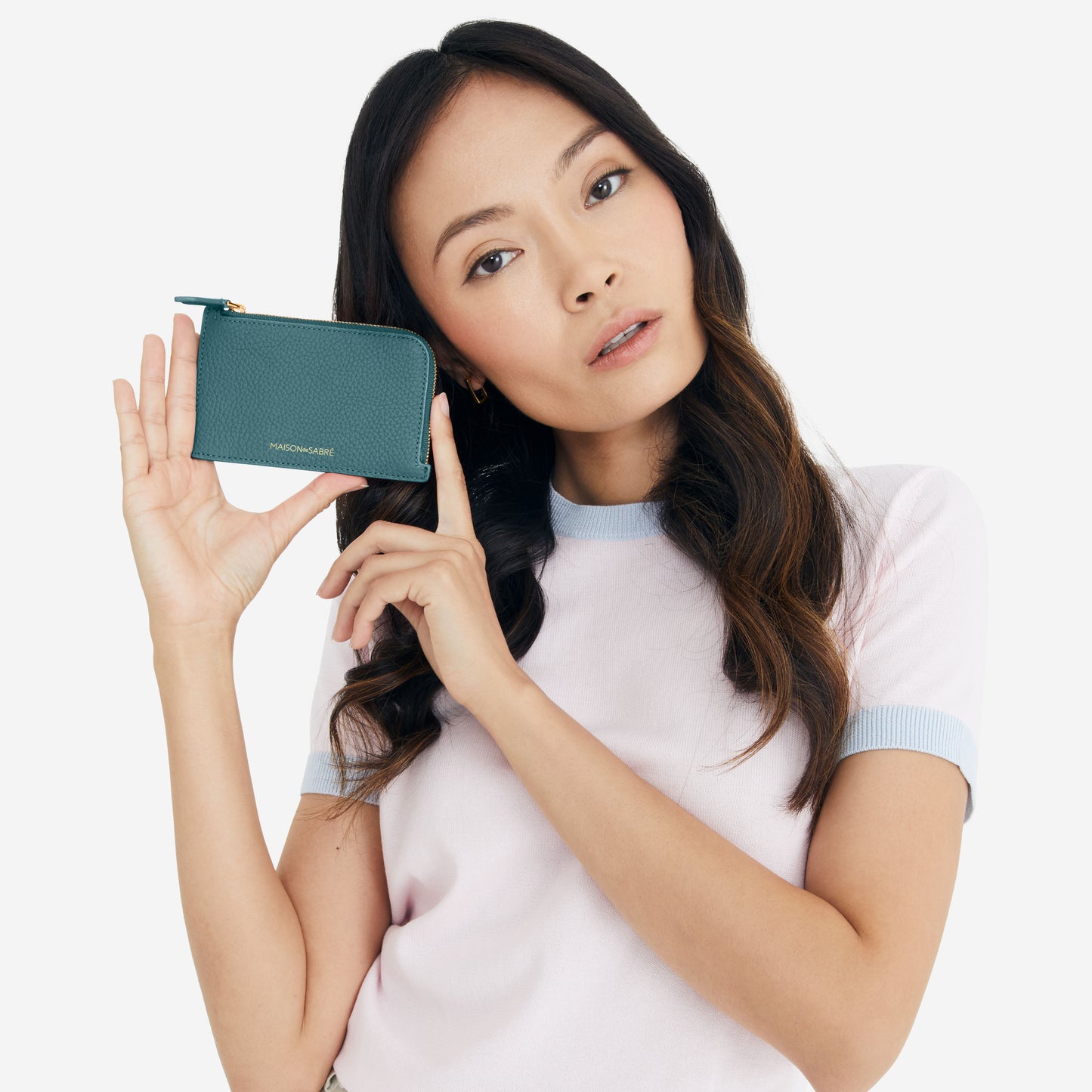 The Zip Card Holder - Bondi Blue – MAISON de SABRÉ