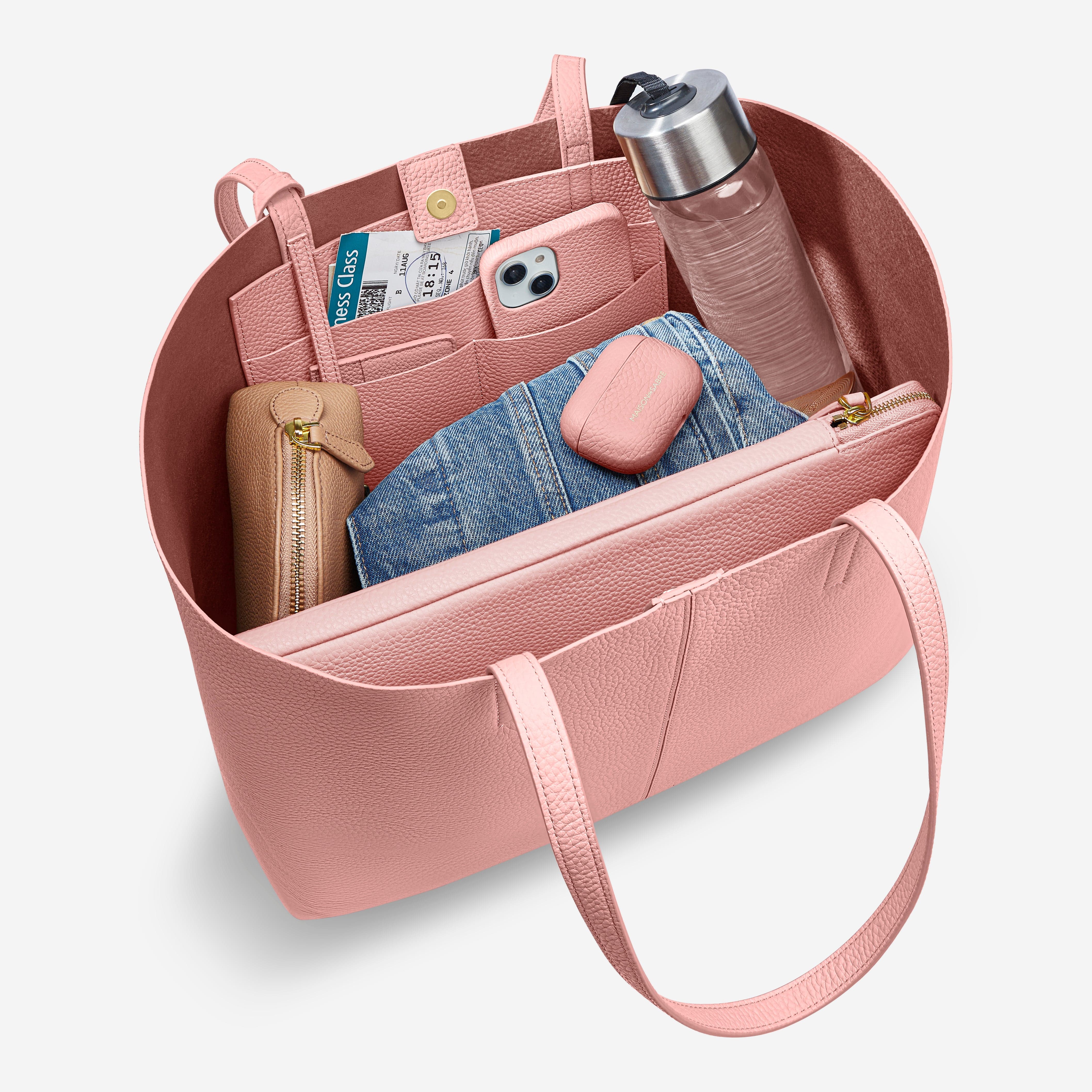 Snap Soft Tote in Sandstone Lily | MAISON de SABRÉ