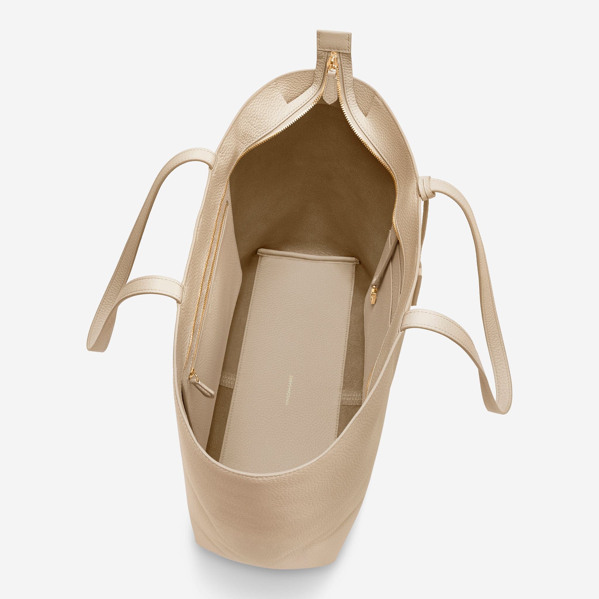 Zipped Soft Tote in Saharan Nude | MAISON de SABRÉ