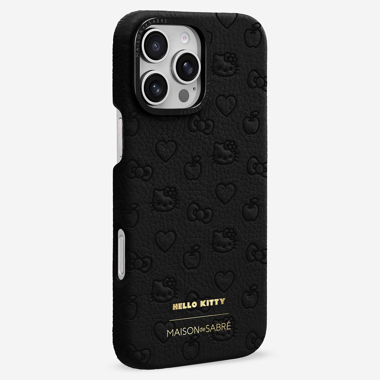 iPhone 16 Pro Max Case in Black Caviar | Hello Kitty – MAISON de SABRÉ